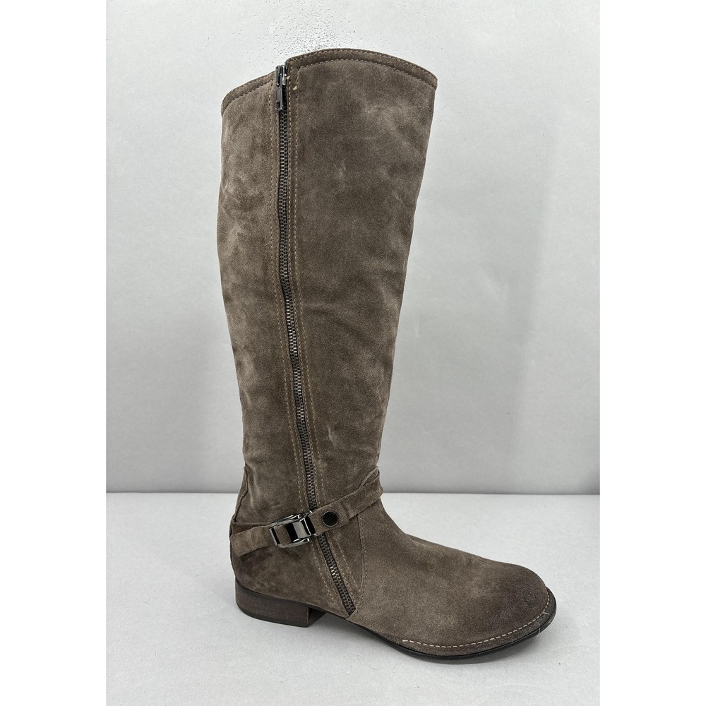 Alberto Fermani Riding Boots Womens Size 8 Brown Suede Knee High Made In Italy